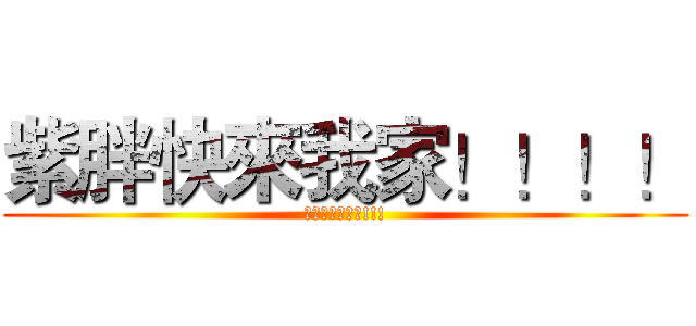 紫胖快來我家！！！！ (彩胖也快來我家!!!)