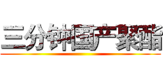 三分钟国产聚酯 ()