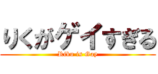 りくがゲイすぎる (Riku is Gay)