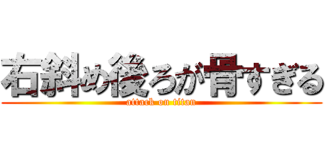 右斜め後ろが骨すぎる (attack on titan)