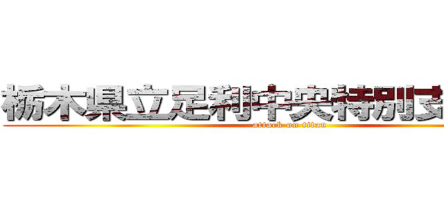 栃木県立足利中央特別支援学校 (attack on titan)