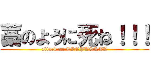 藁のように死ね！！！ (attack on SINPUSAMA)
