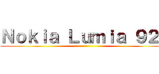 Ｎｏｋｉａ Ｌｕｍｉａ ９２０ ()