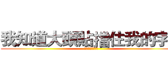 我知道大頭貼擋住我的字了 (ㄎㄎㄎㄎㄎㄎㄎㄎ)