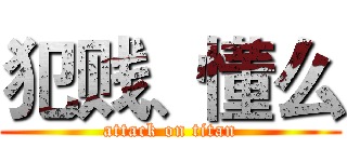 犯贱、懂么 (attack on titan)