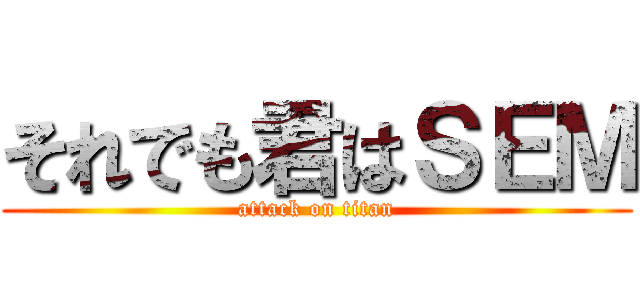 それでも君はＳＥＭ (attack on titan)