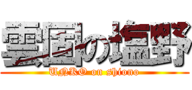 雲固の塩野 (UNKO on shiono)