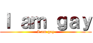 Ｉ ａｍ ｇａｙ (I am gay)