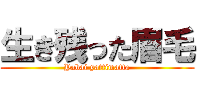 生き残った眉毛 (Yabai yattimatta)