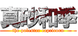 真砂和季 (the polestar capricorn)