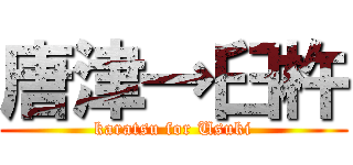 唐津→臼杵 (karatsu for Usuki)