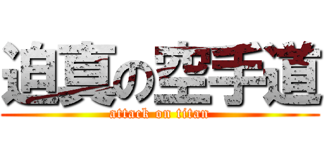 迫真の空手道 (attack on titan)