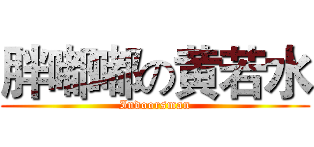 胖嘟嘟の黄若水 (Indoorsman)