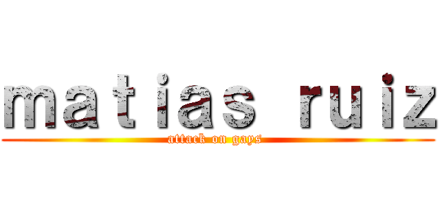 ｍａｔｉａｓ ｒｕｉｚ (attack on gays )