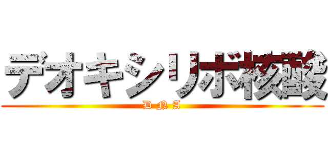 デオキシリボ核酸 (D N A)