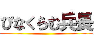 ぴなくらむ兵長 ()