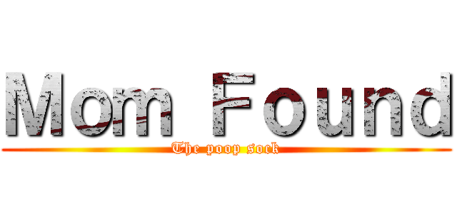 Ｍｏｍ Ｆｏｕｎｄ (The poop sock)