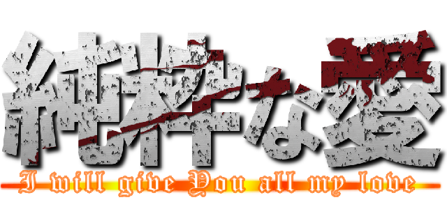 純粋な愛 (I will give You all my love)