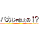 バカじゃねぇの！？ ()