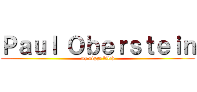 Ｐａｕｌ Ｏｂｅｒｓｔｅｉｎ (my nigga bitch)