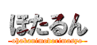 ほたるん (ohakanimodorimasyo)