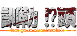 訓勒！柒頭 (just go to sleep！asshole)