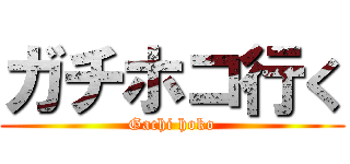 ガチホコ行く (Gachi hoko)