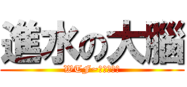 進水の大腦 (WTF~神馬玩意兒)
