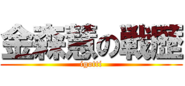 金森慧の戦歴 (igotti)