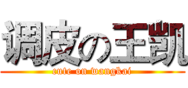 调皮の王凯 (cute on wangkai)