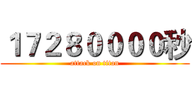 １７２８００００秒 (attack on titan)
