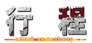 行  程 (attack on roadmap)