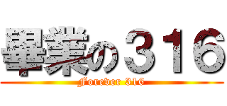 畢業の３１６ (Forever 316)