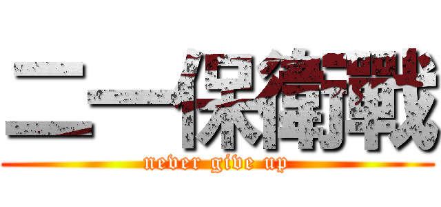 二一保衛戰 (never give up)
