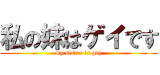 私の妹はゲイです (my sister is gay)