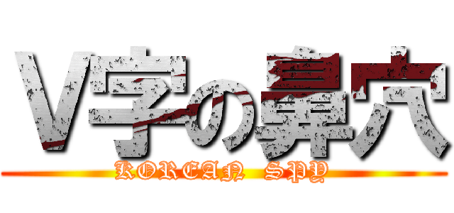 Ｖ字の鼻穴 (KOREAN  SPY)