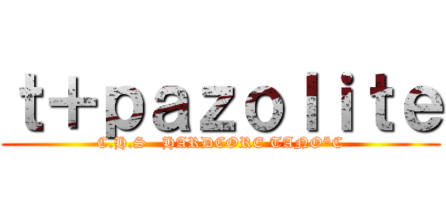 ｔ＋ｐａｚｏｌｉｔｅ (C.H.S   HARDCORE TANO*C)