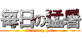 毎日の猛暑 (It's very hot.)