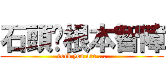 石頭你根本智障 (rock you are ...)