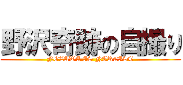 野沢奇跡の自撮り (NOZAWA IS NARCIST)