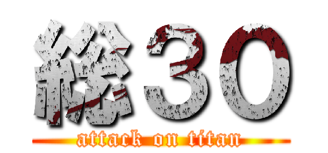 総３０ (attack on titan)