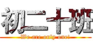 初二十班 (We are only one!)