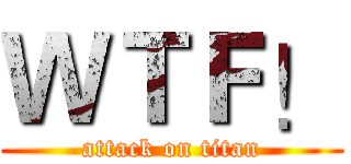 ＷＴＦ！ (attack on titan)