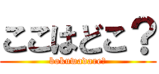 ここはどこ？ (bokuwadare?)