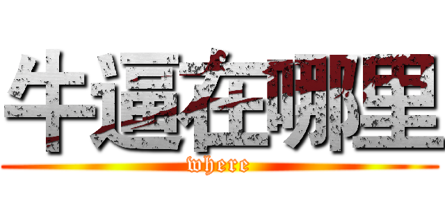 牛逼在哪里 (where)