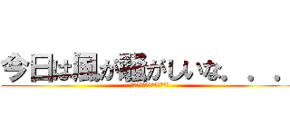 今日は風が騒がしいな．．． (でもこの風少し泣いています)