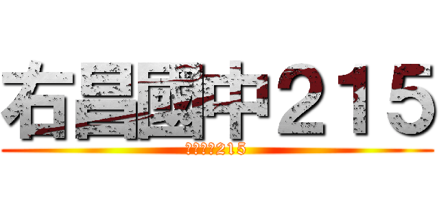 右昌國中２１５ (右昌國中215)