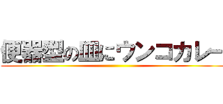 便器型の皿にウンコカレー ()