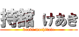 持舘 けあき (keaki mochitate)