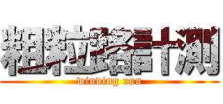 粗粒路計測 (winding run)